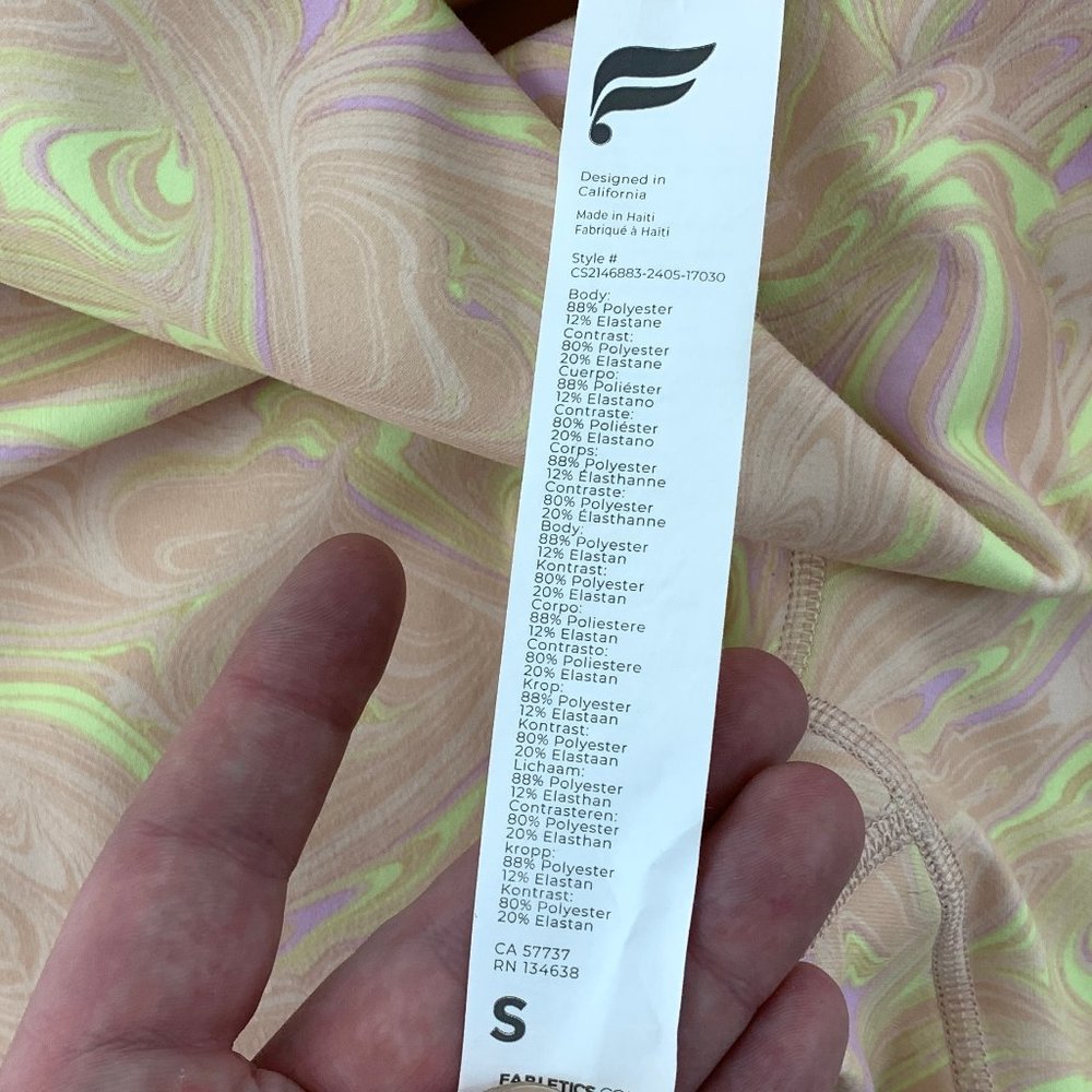 Fabletics Marble Define Power Hold Capri Sz S - Picture 5 of 12